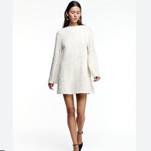 Sequence dress with bow